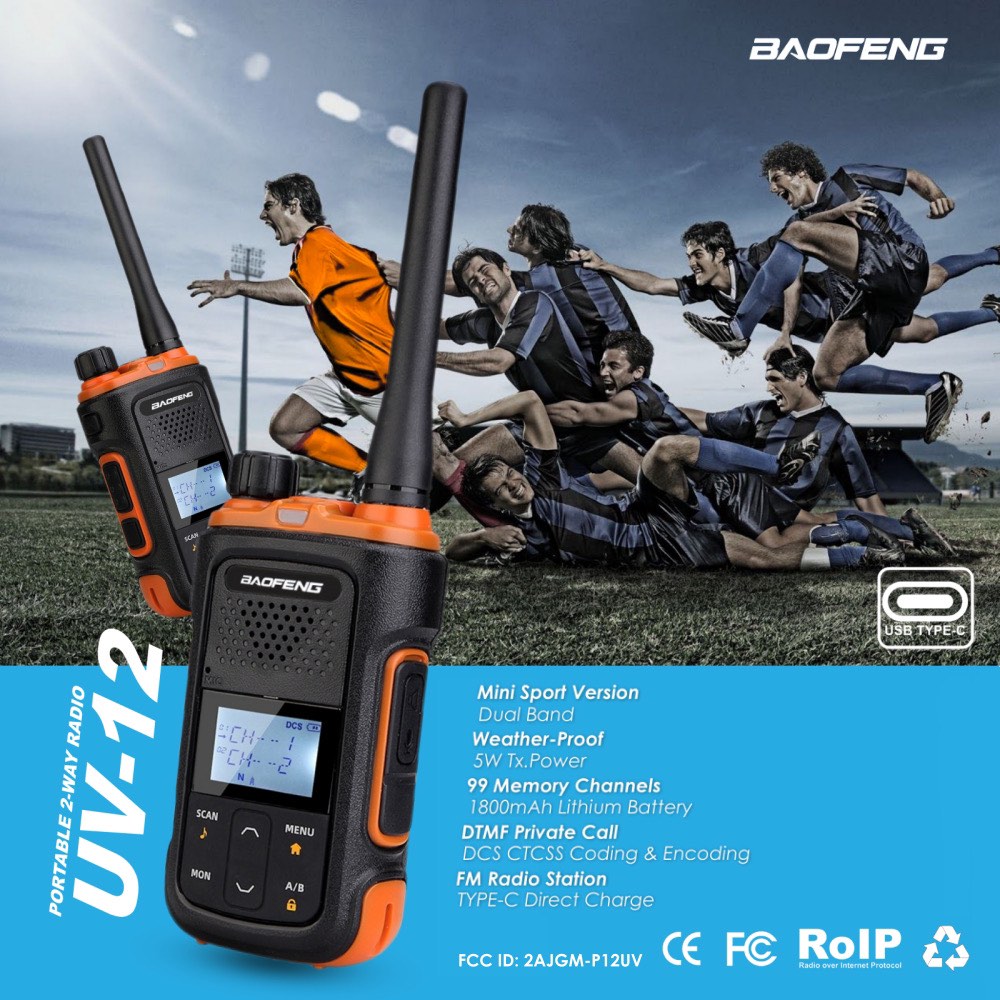 ????BAOFENG BF-UV12 ⚡️TYPE-C CHARGING????Baofeng UV-12 Mini Sport Amateur Walkie  Talkie????, Mobile Phones  Gadgets, Walkie-Talkie on Carousell