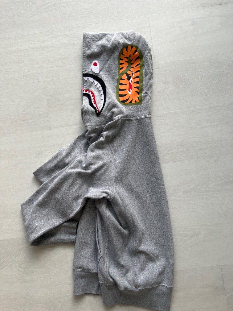 Bape WGM grey Hoodie Size S Authentic Women s Fashion Coats Jackets and Outerwear on Carousell