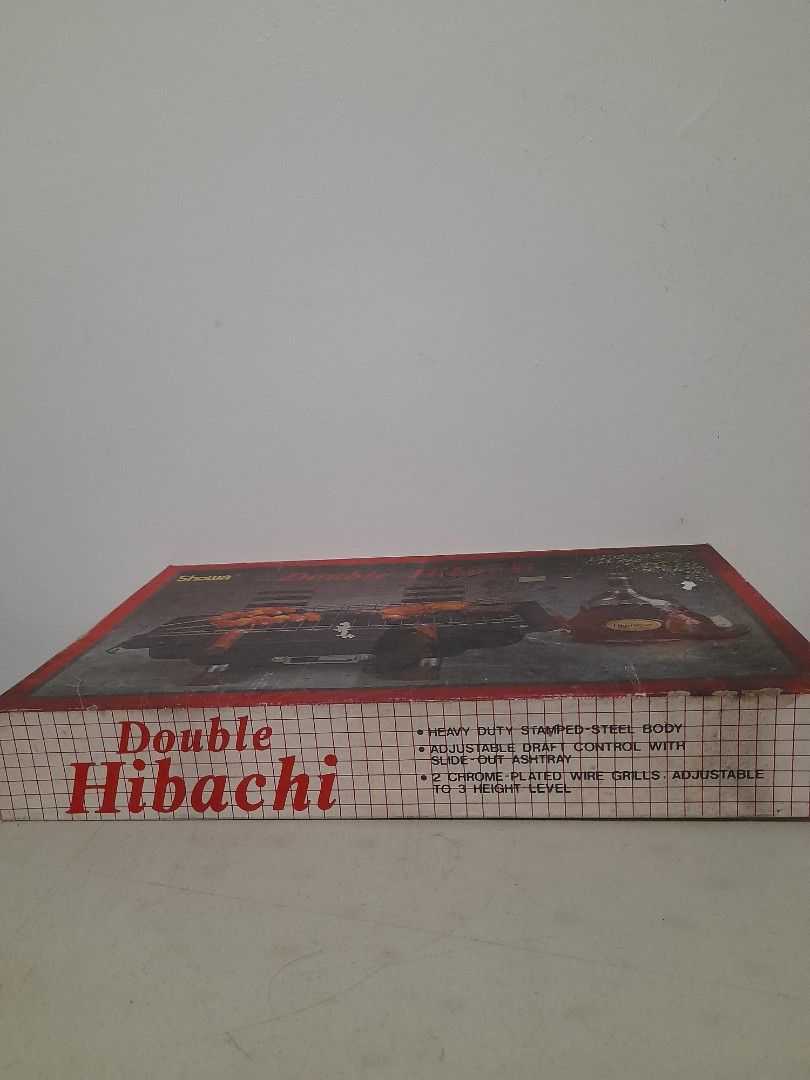 Hibachi Barbecue Charcoal Double Griller (Category: Cookware & Accessories) located in Manila. Submitted by modhobby (Listing ID 1242136431, Image 2). Description: Double Chrome Grills with wood handles and thick metal charcoal pan.Brand New. Easy to assemble with diagram on the box.RFS upgrading.