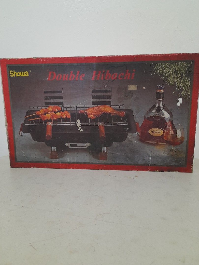 Hibachi Barbecue Charcoal Double Griller (Category: Cookware & Accessories) located in Manila. Submitted by modhobby (Listing ID 1242136431, Image 1). Description: Double Chrome Grills with wood handles and thick metal charcoal pan.Brand New. Easy to assemble with diagram on the box.RFS upgrading.