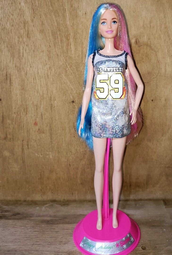 Barbie fantasy hair doll hotsell with mermaid and unicorn looks