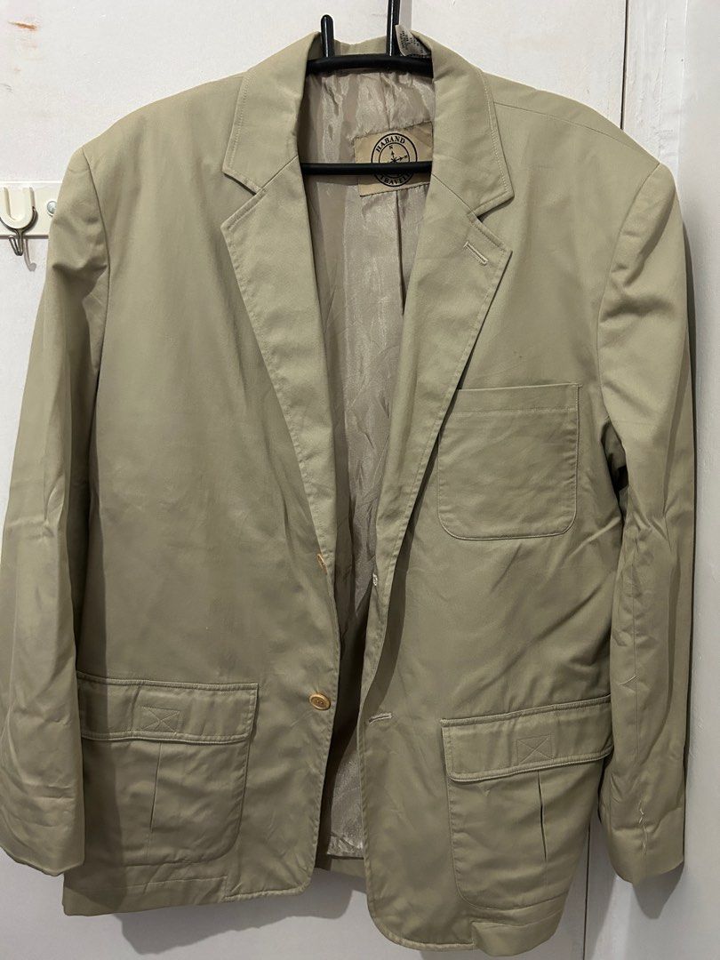 Oversized Beige Coat Blazer / Jacket (Category: Coats, Jackets and Outerwear) located in Manila. Submitted by aboutsammy (Listing ID 1242013683, Image 1). Description: Perfect for oversized getup. No discoloration. Item is in mint condition. Just needs to rewash as its stored for so long. Has inside pockets just because. L on tag but fits up to XXL No rush shipping please. RFS: Decluttering era.