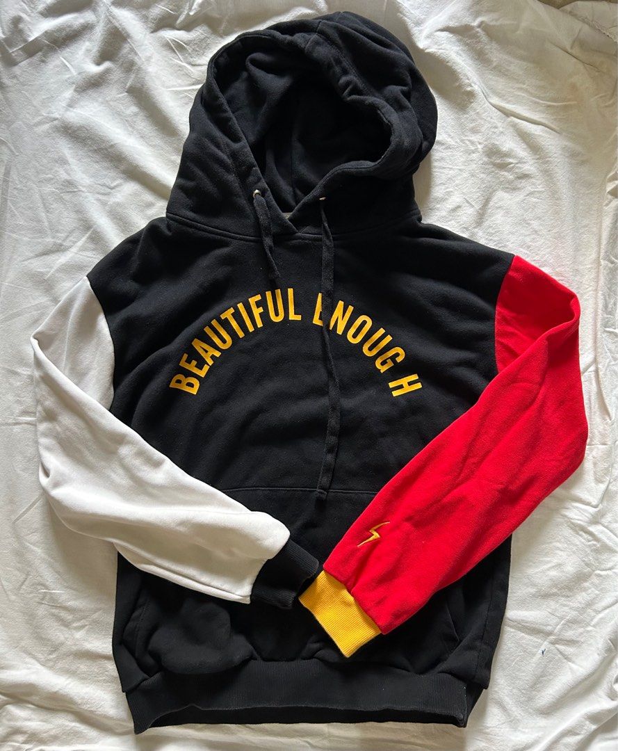 Red white new arrivals and black hoodie