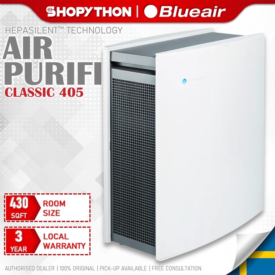 BLUEAIR Air Purifier Classic 405 with Particle Filter 40m 90w