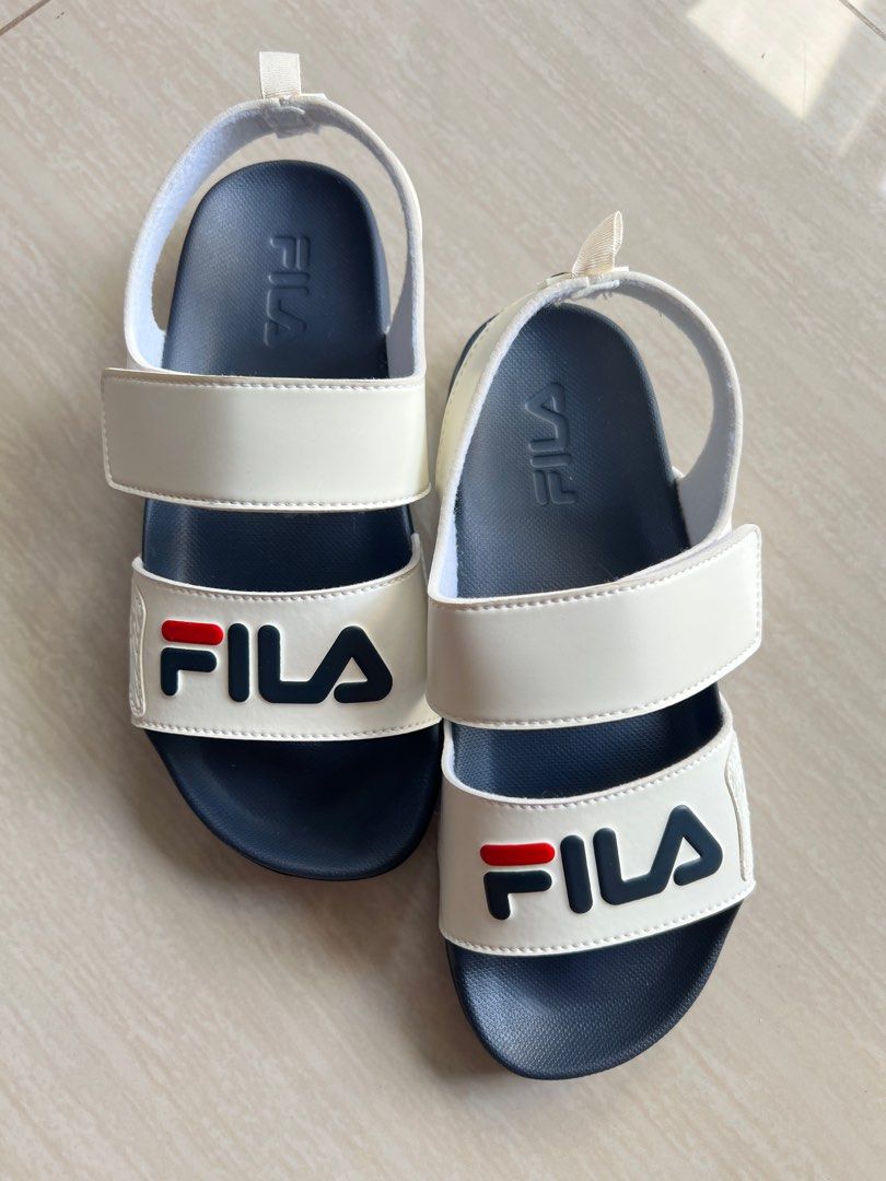 Fila Disruptor Womens Sandals White/Navy/Red – Sports Plaza NY