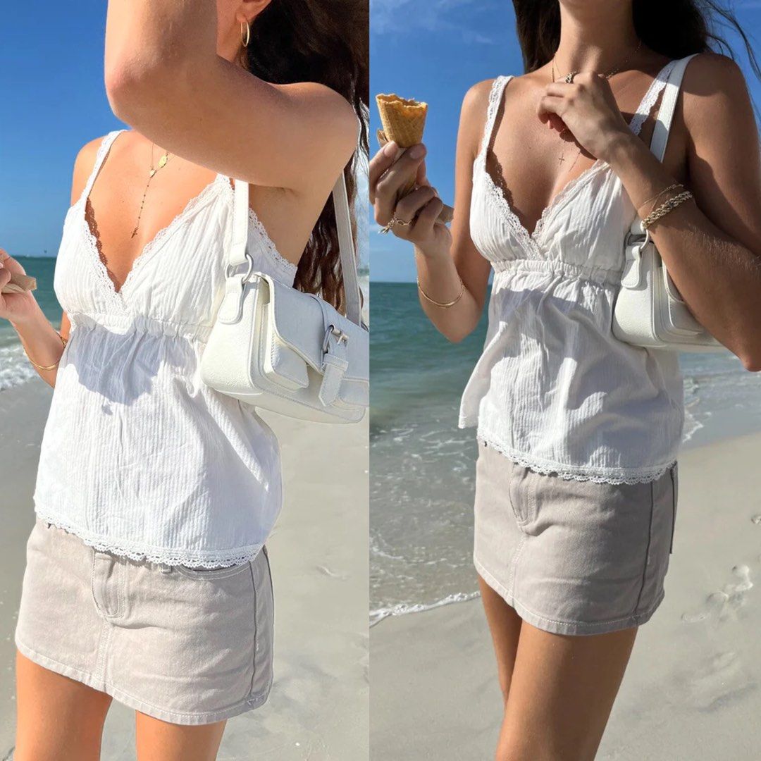 Brandy Melville, Tops, Brandy Melville Womens Edith Lace Tank Top Os