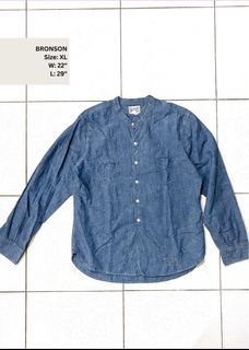 Bronson Denim Open Collar Shirt