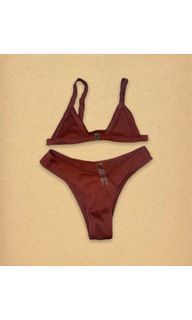 Brown triangle bikini