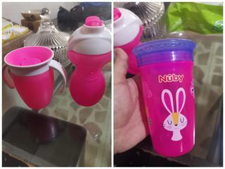 Bundle 3 drinking cups Munchkin and nuby