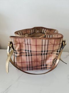 Burberry Canterbury Bow Tote Haymarket Coated Canvas and Leather