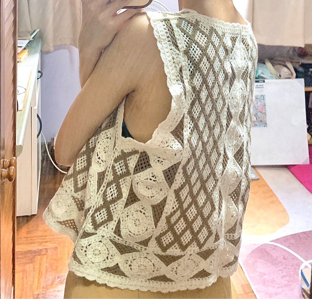 Crochet strappy top - Women's fashion