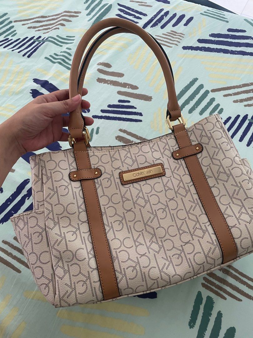Calvin klein on sale hudson monogram satchel