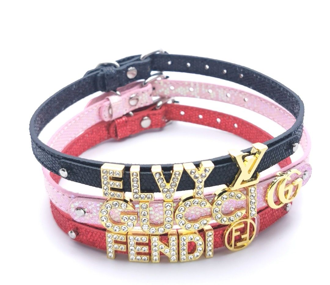 Personalized bling dog 2024 collars
