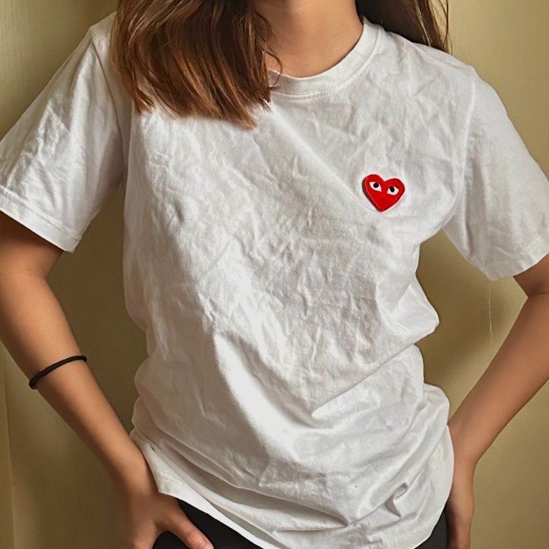 CDG PLAY SHIRT MENS TEE T SHIRT
