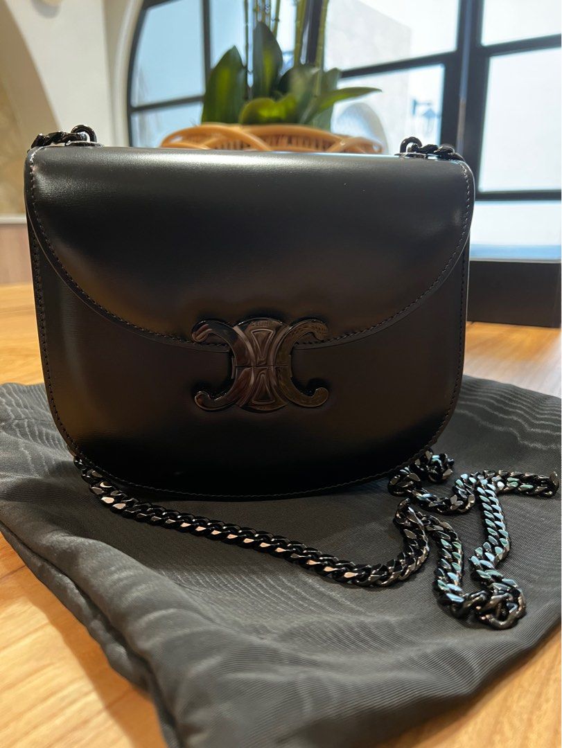 Celine, Bags, Celine Triomphe Clutch With Chain
