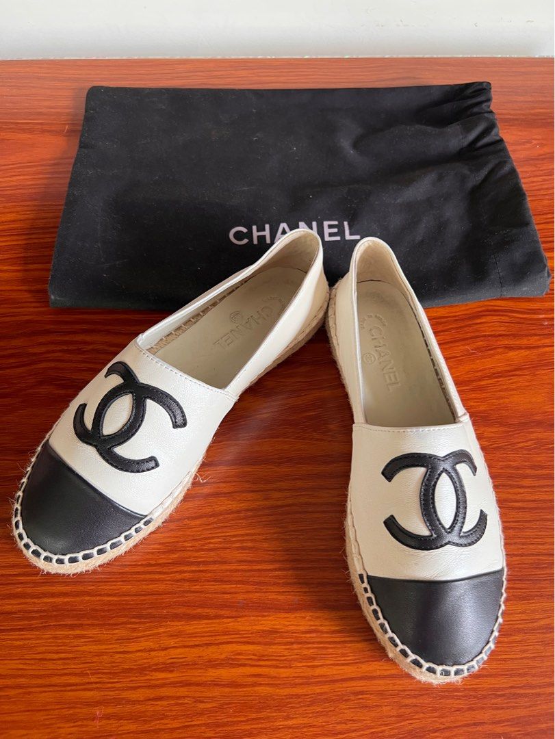 Chanel Espadrilles with serial number US size 6 Women s Fashion Footwear Flats Sandals on Carousell