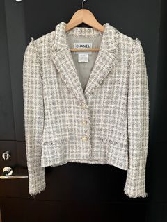 CHANEL 05P LESAGE Tweed Sequin Embellished Jacket Blazer F36 Us4