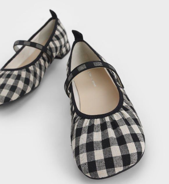 Gingham flats clearance