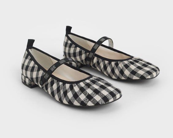 Gingham flats clearance