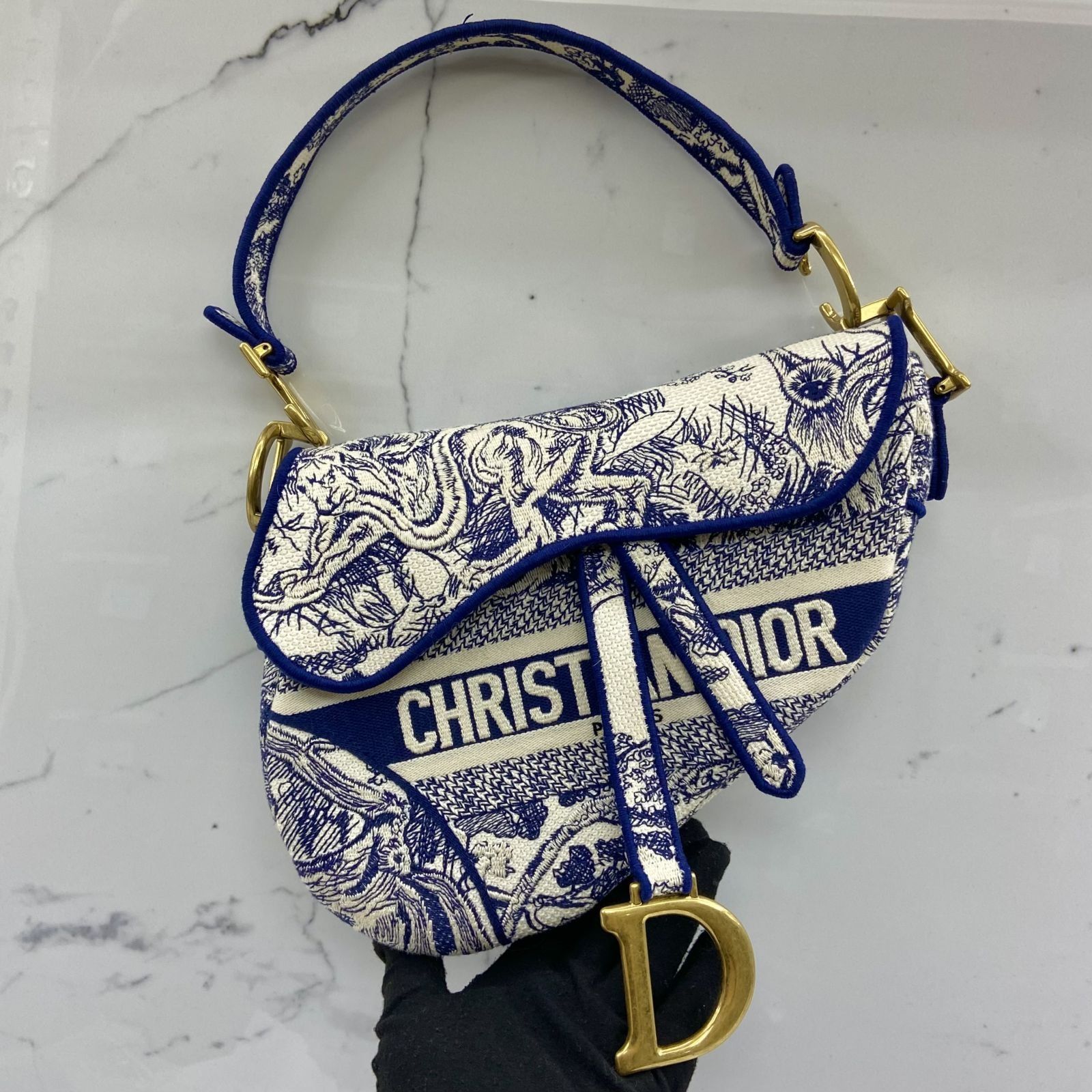 Dior toile de best sale jouy saddle bag