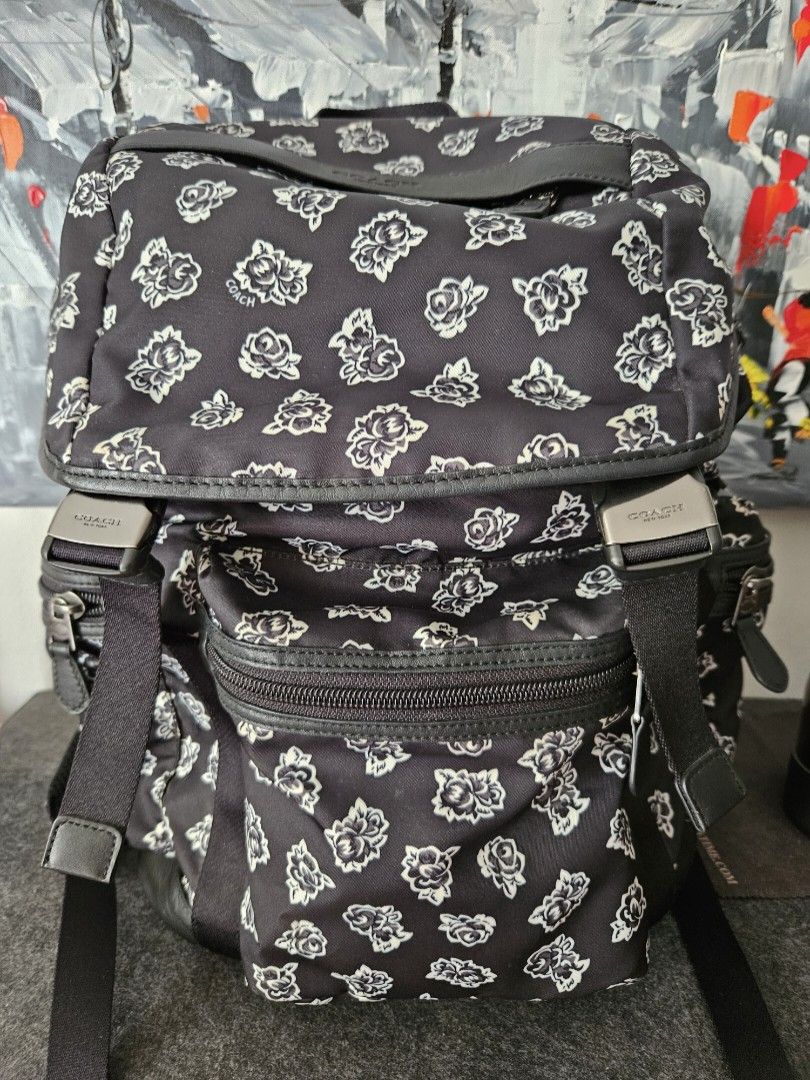 Coach Nylon Flora Rucksack Backpack Luxury Bags Wallets on