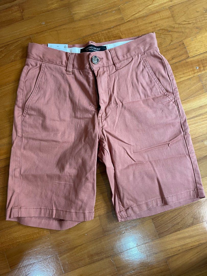 Cotton on Chino Short Washed Salmon 28 Men s Fashion Bottoms