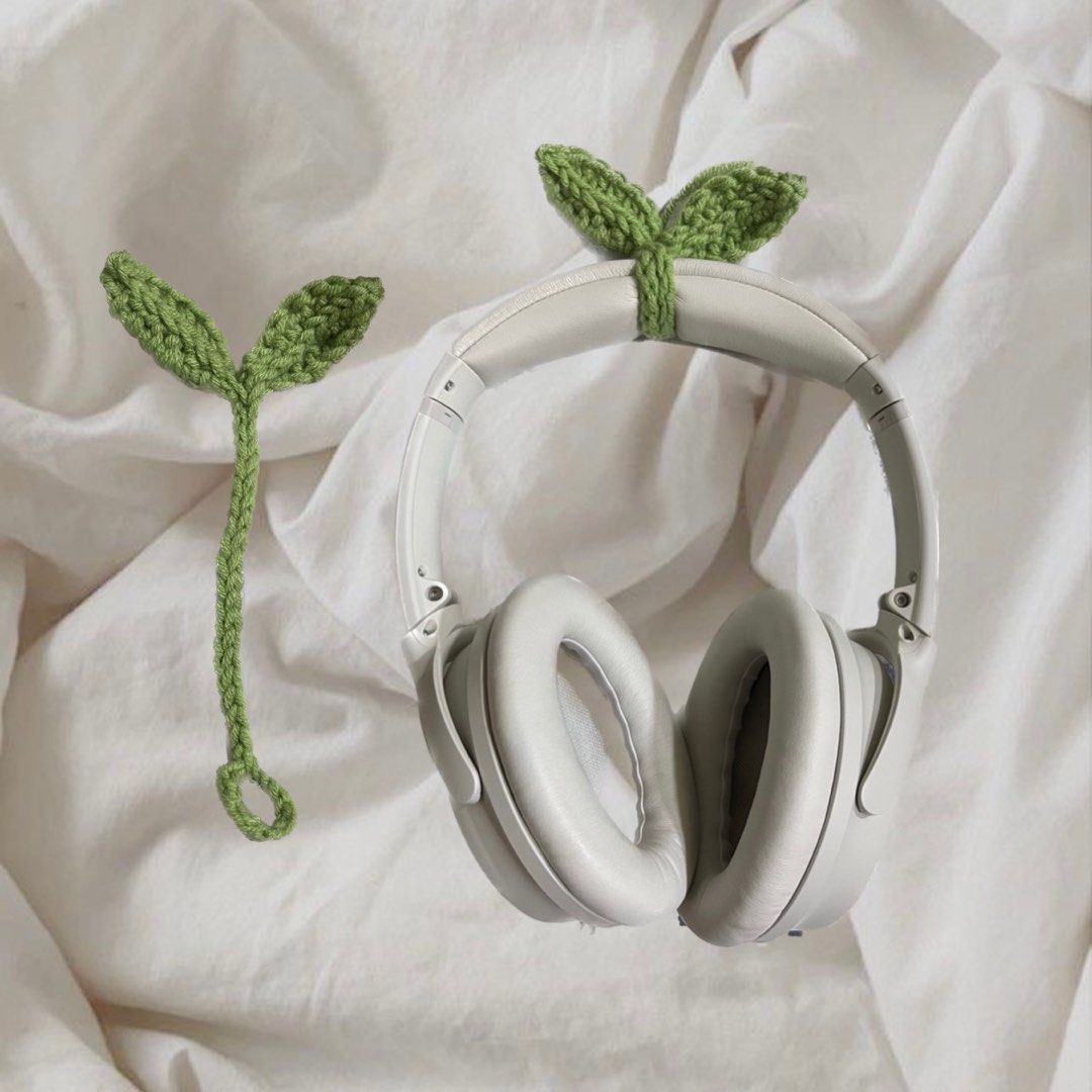 Crochet Sprout Headphone Accessory 