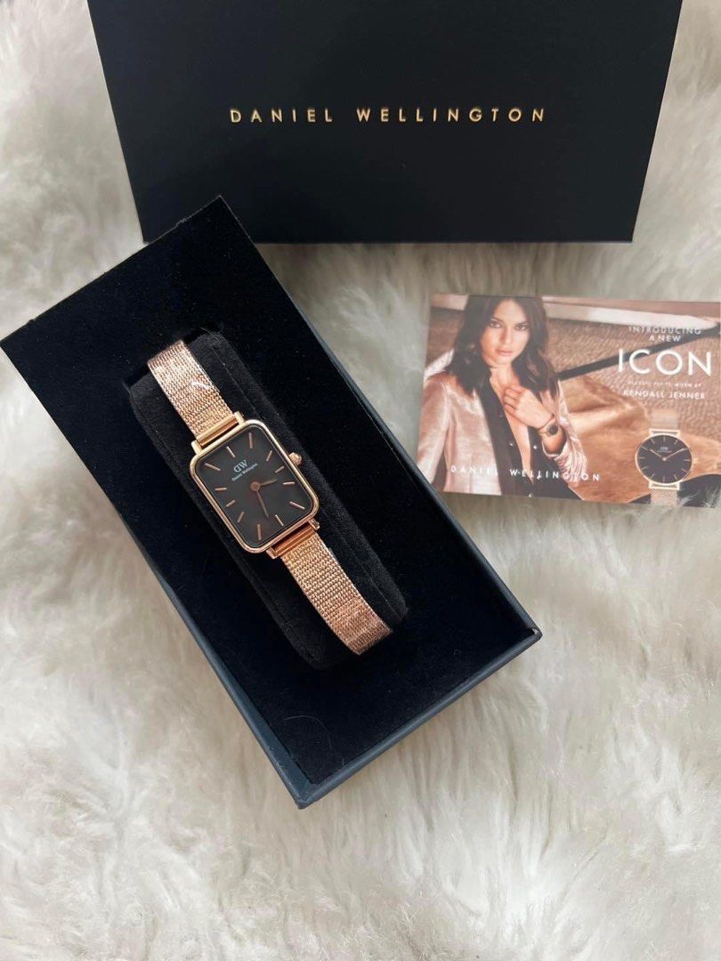 DANIEL WELLINGTON QUADRO ROSEGOLD BLACK DIAL AUTHENTIC WATCH (Category: Women's Watches) located in Quezon City. Submitted by watchme_authentic2 (Listing ID 1242109347, Image 3). Description: COMPLETE INCLUSIONS! .