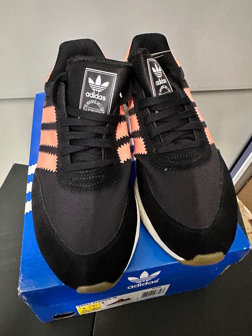 Adidas iniki store black and pink