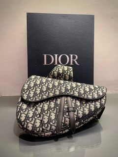 Dior - A5 Pouch Beige and Black Maxi Dior Oblique Jacquard - Men