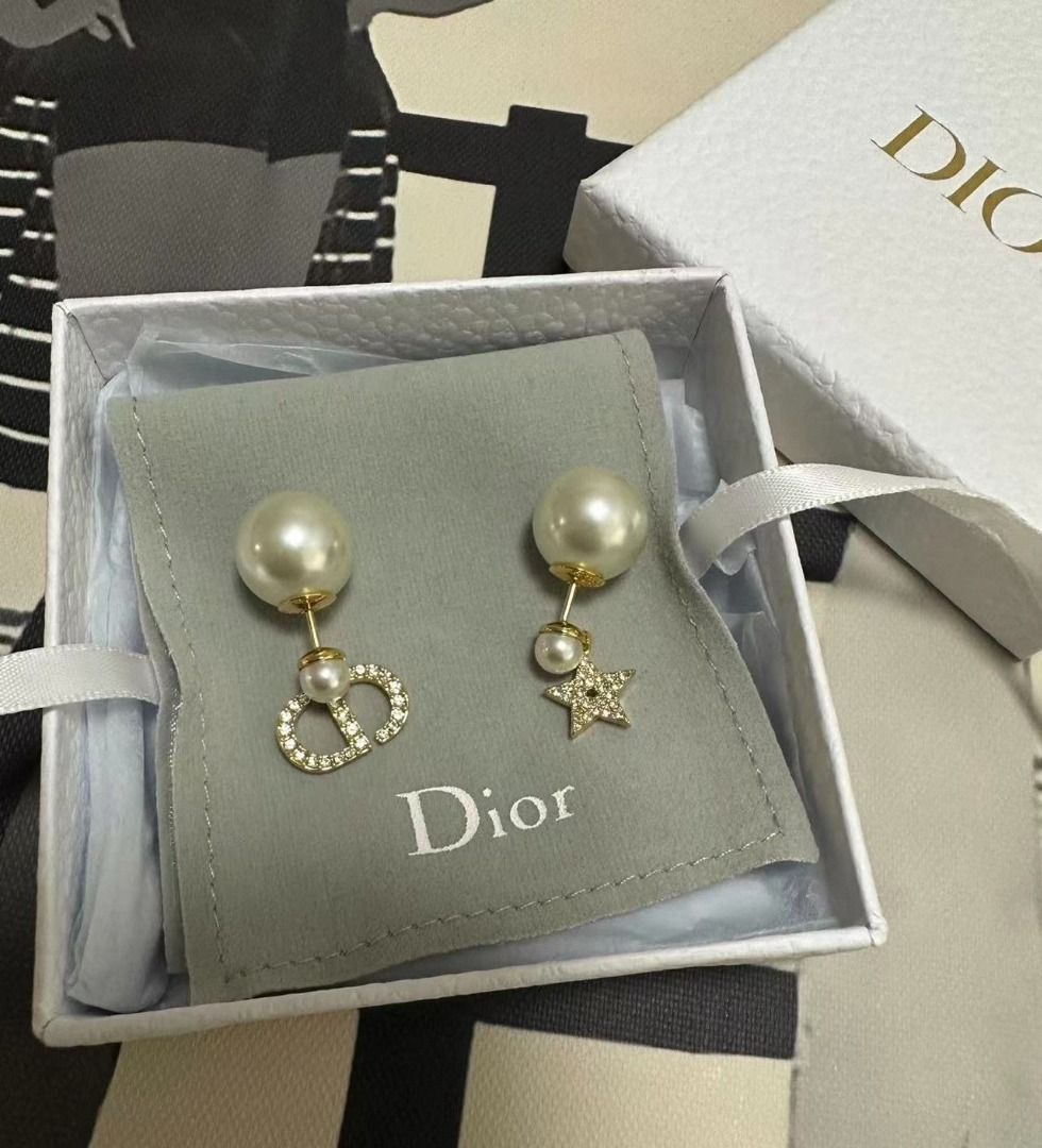 Dior double sided earrings hot sale