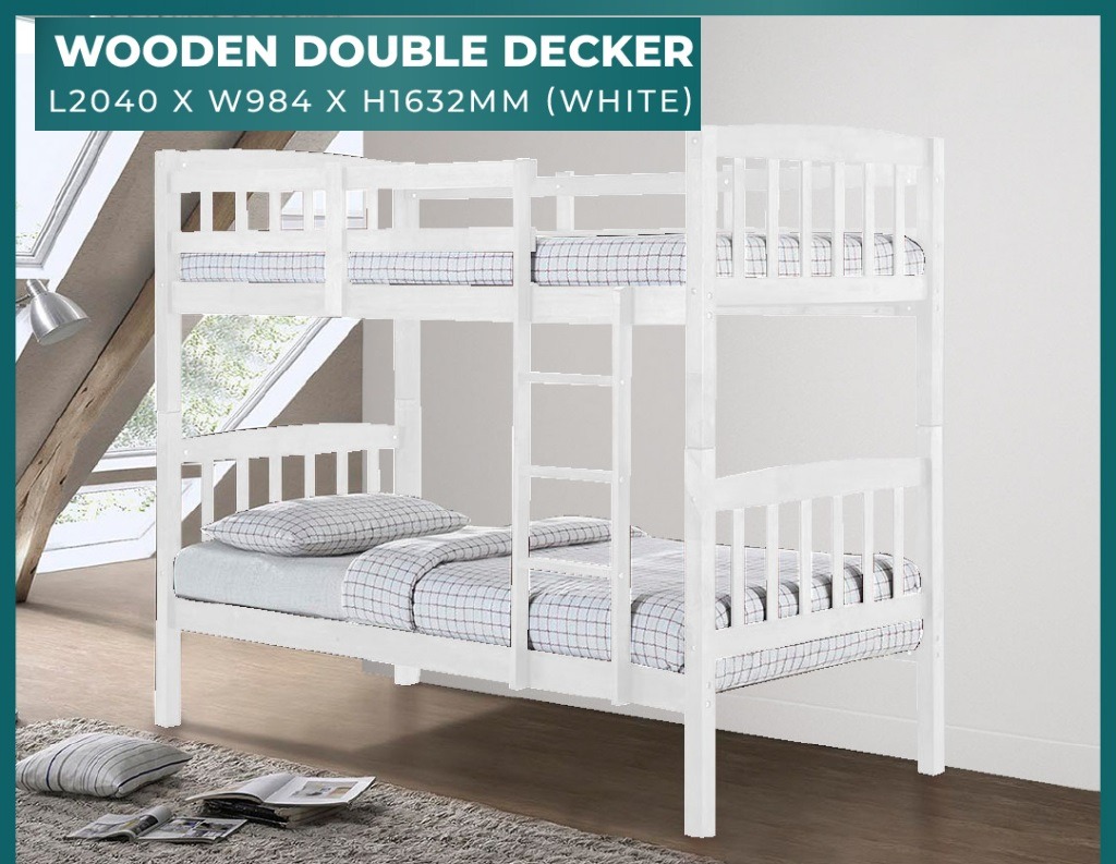 Double Decker Bed Single Standard Bunk with ladder Adult Kids, Babies