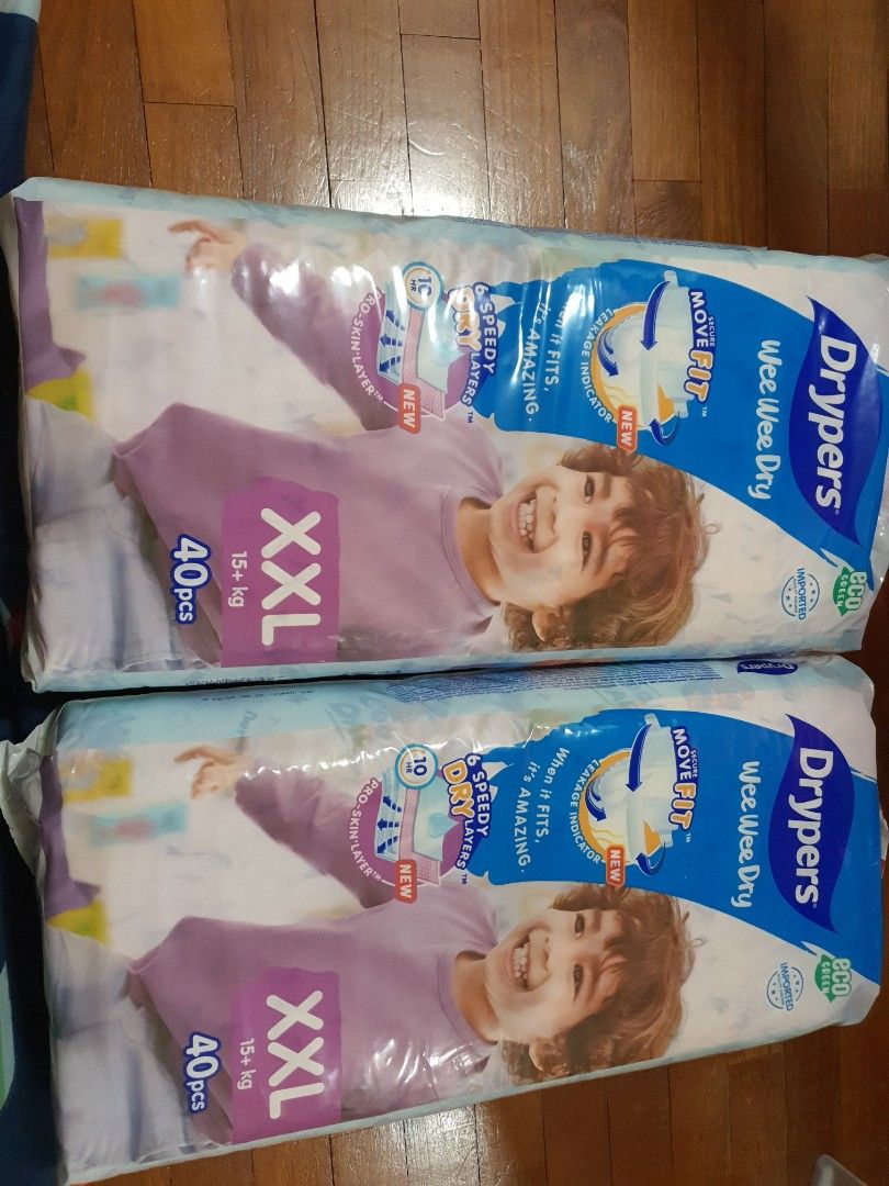 Drypers diapers XXL 40PCS Babies Kids Bathing Changing