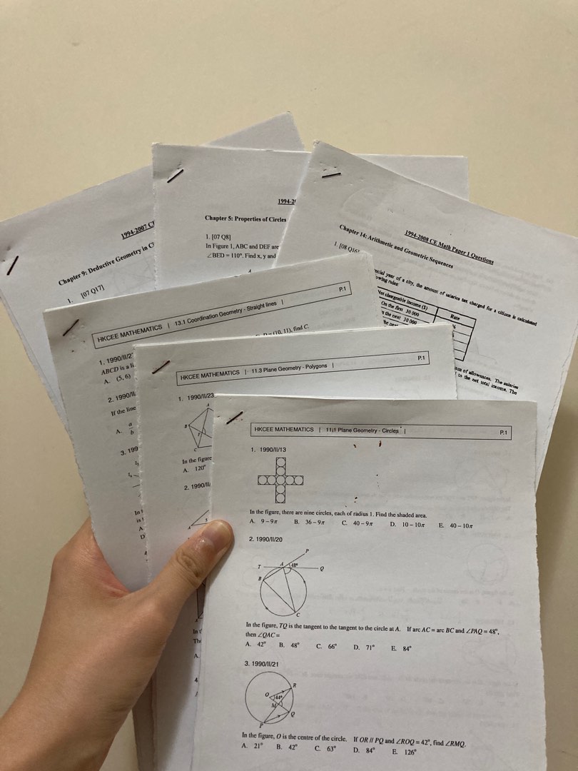 Dse maths by topic past paper carousell