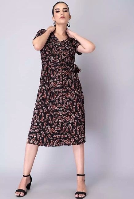 Ae button clearance down midi dress