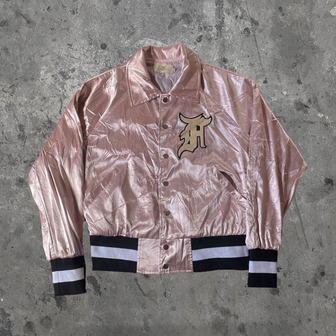 Fear Of God Season 2 2016 Silk Varsity Jacket Men s Fashion Coats Jackets and Outerwear on Carousell