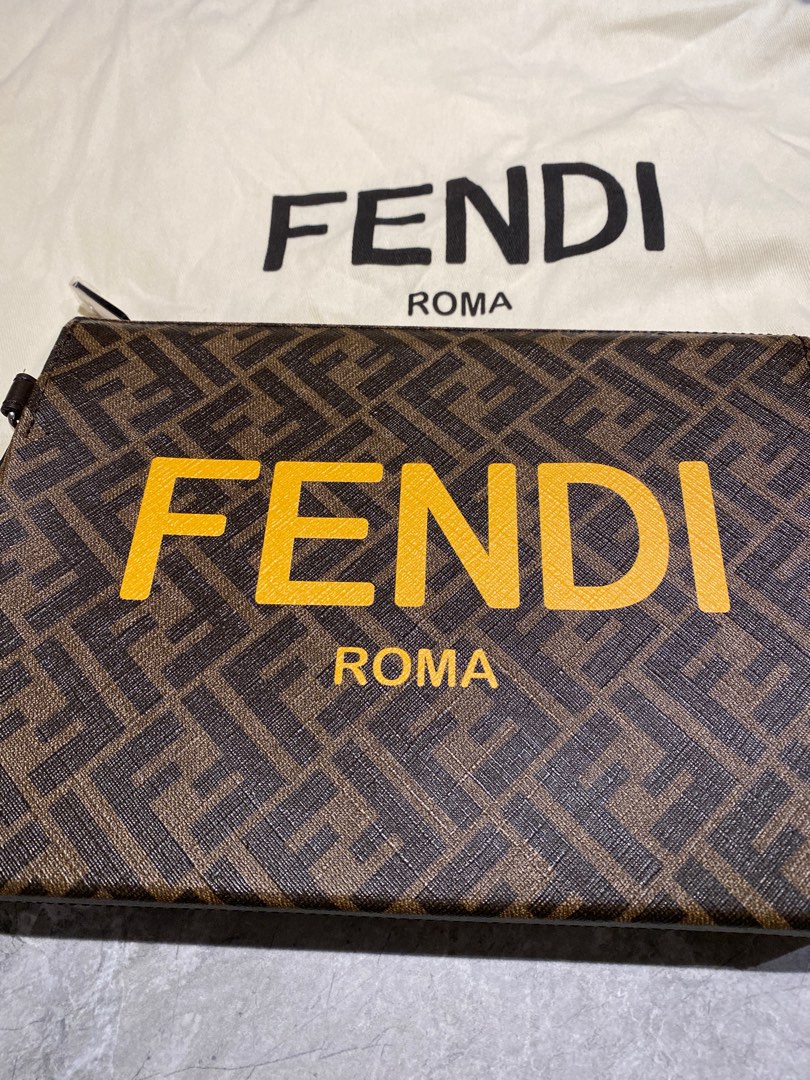 Fendi roma top clutch bag