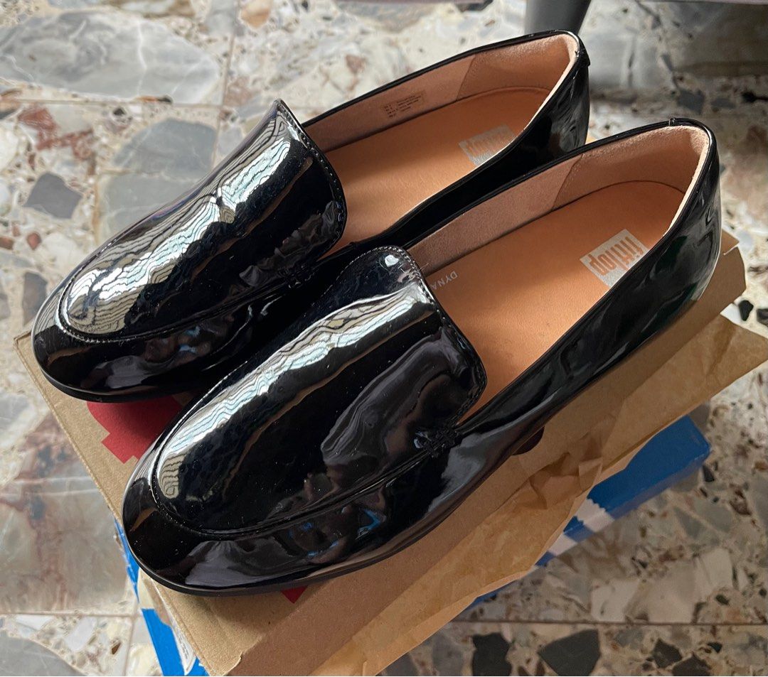 Fitflop patent loafers on sale
