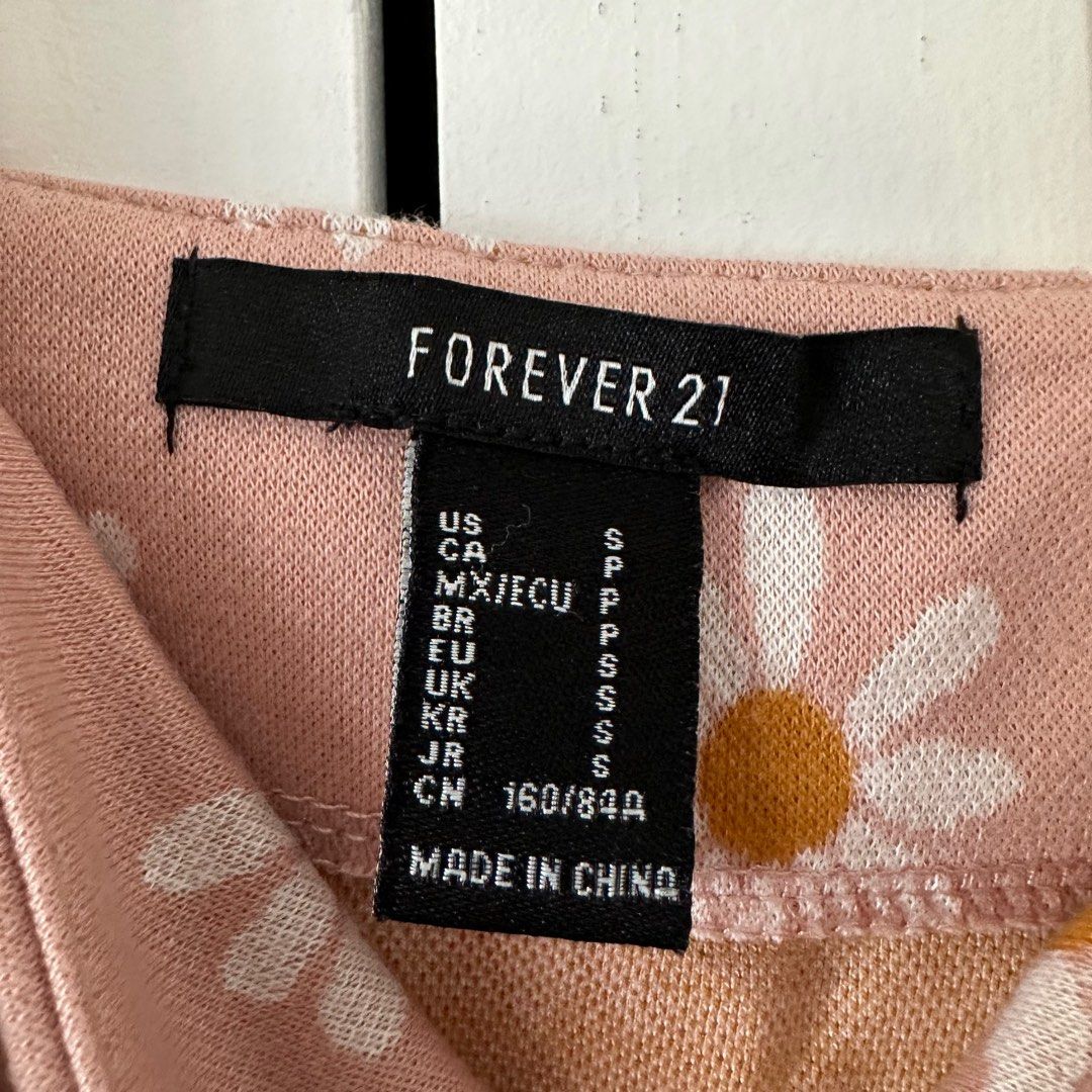 Forever 21 Pink Sleeveless Floral Dress Women s Fashion Dresses