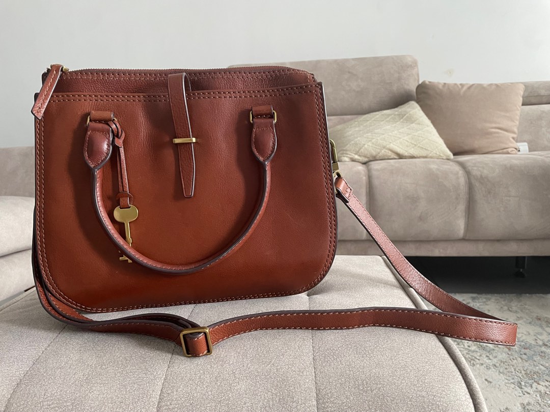 Fossil ryder shop satchel tan