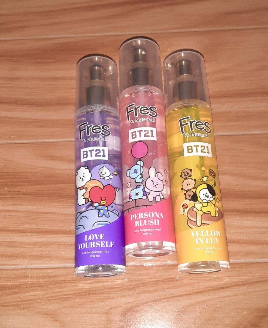 Fres & natural BTS BT21 body mist sprey Parfume 3in1 mix varian take