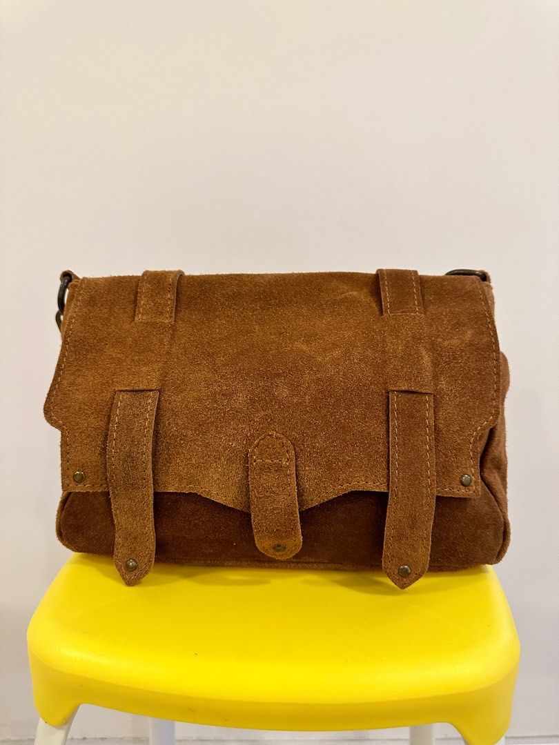 Genuine leather deals sac daim