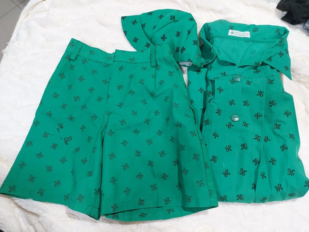 Girl scout uniform + shorts and hat on Carousell