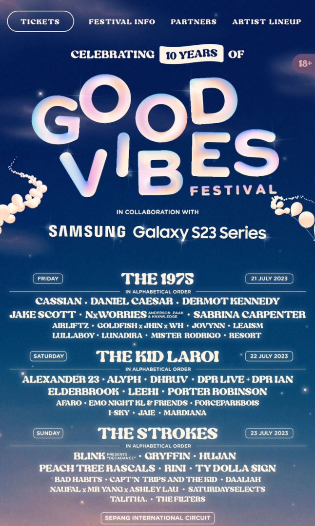 Good Vibes Festival 2023 Phase 1 Ticket, Tickets & Vouchers, Event