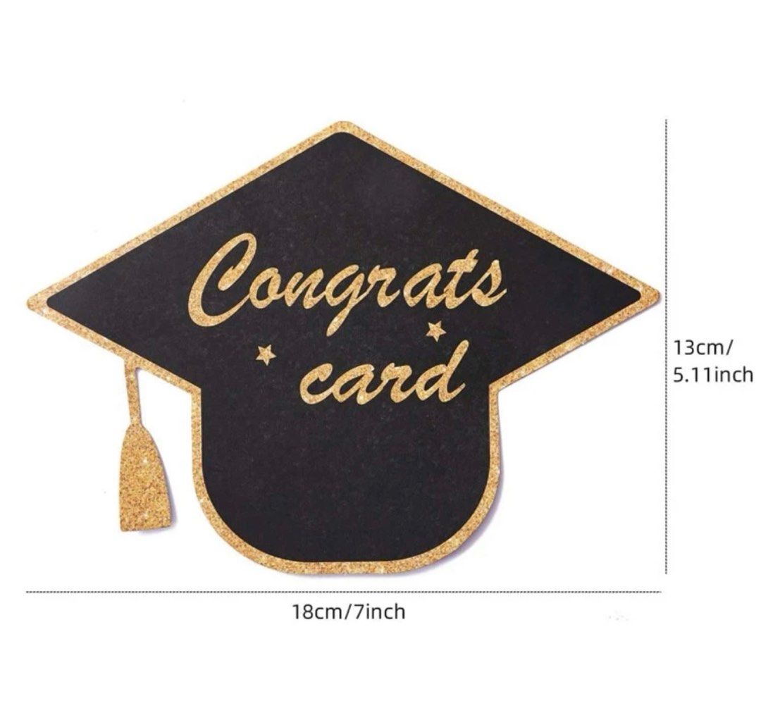 Graduation Hat Shaped Greeting Card, Hobbies & Toys, Stationery & Craft