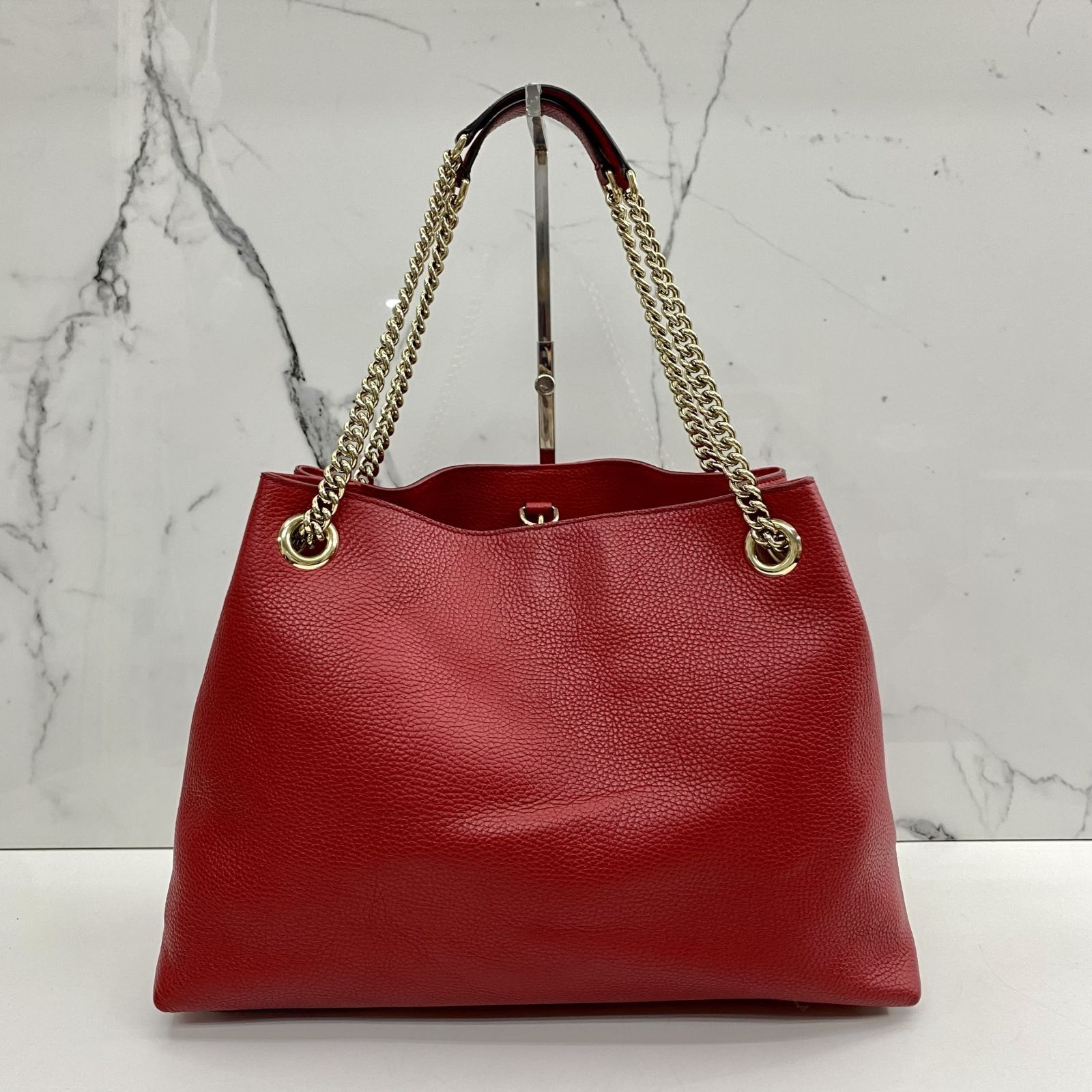 GUCCI 536196 SOHO RED LEATHER CHAIN TOTE BAG 237019546 WE Luxury Bags Wallets on Carousell