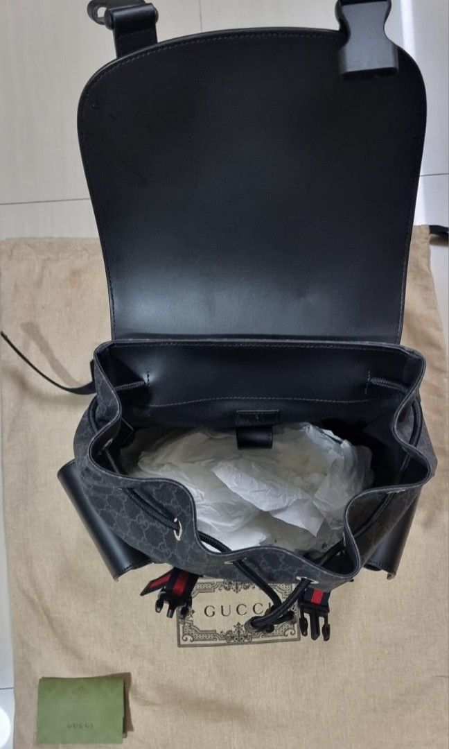 GUCCI Supreme Black Backpack, Luxury, Bags & Wallets on Carousell