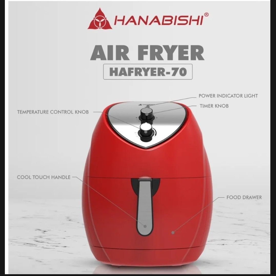Hanabishi Air Fryer 7.0 Liter, TV & Home Appliances, Kitchen Appliances