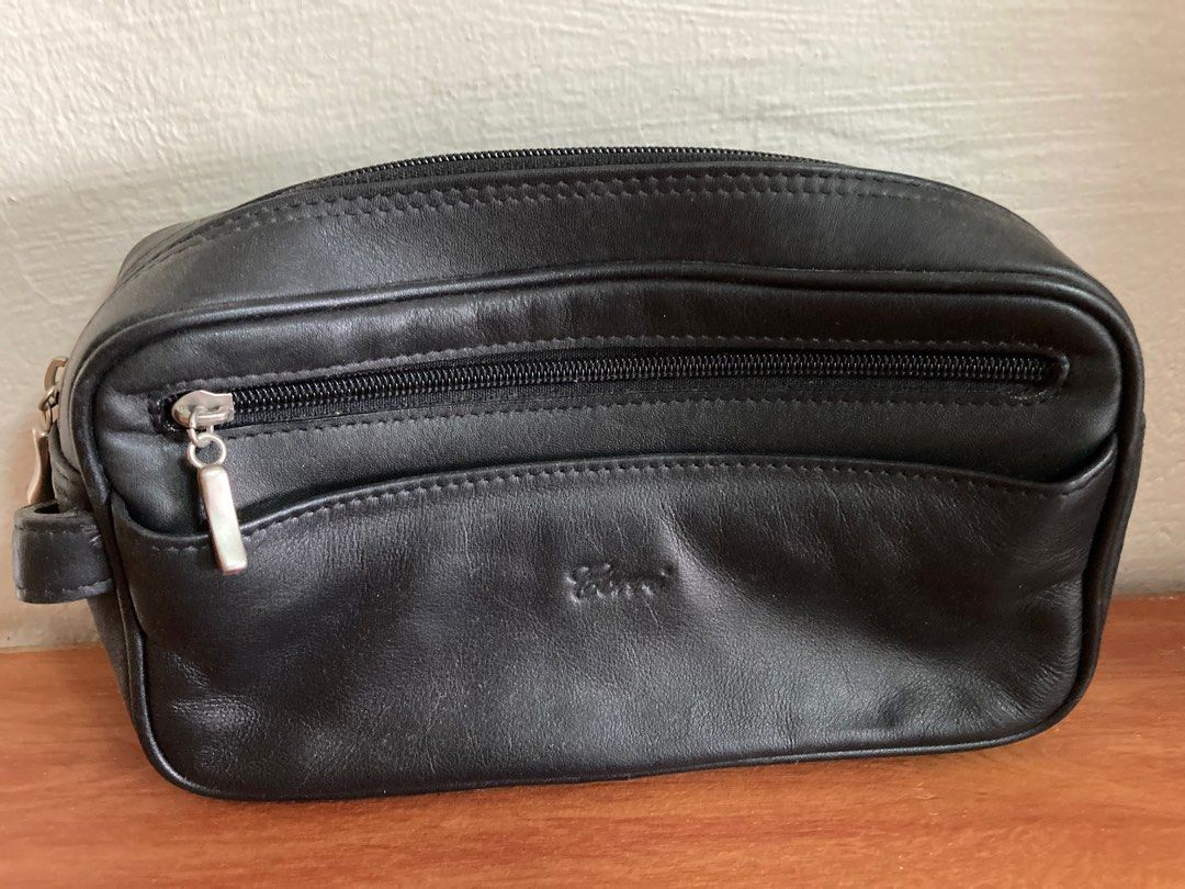 Mens leather outlet hand pouch