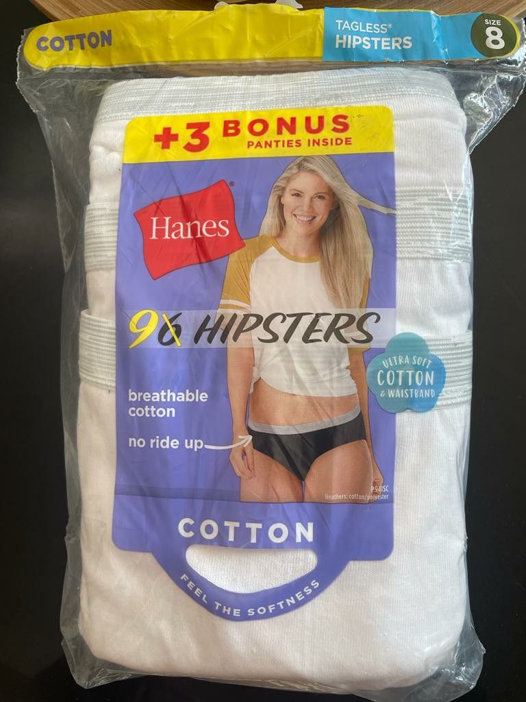 9 pcs Hanes Hipster Panties, Women's Fashion, New Undergarments